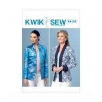 Kwik Sew Ladies Easy Sewing Pattern 4162 Open Front Banded Jackets