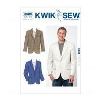 kwik sew men39s sewing pattern 3485 smart blazer jacket