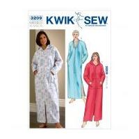 Kwik Sew Ladies Easy Sewing Pattern 3209 Robes Lounge & Sleep Wear