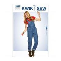 kwik sew ladies sewing pattern 3897 dungarees overalls