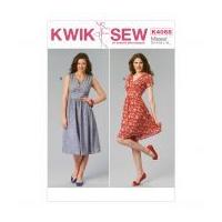 Kwik Sew Ladies Sewing Pattern 4068 V Neck Gathered Dresses