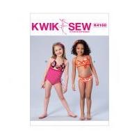 Kwik Sew Girls Sewing Pattern 4168 Swimsuit & BIkini