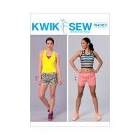 Kwik Sew Ladies Easy Sewing Pattern 4181 Tops & Shorts Sportswear