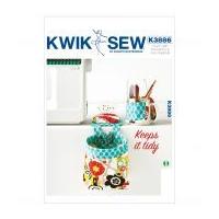 Kwik Sew Homeware Easy Sewing Pattern 3886 Pouch with Pincushion & Cup Organizer