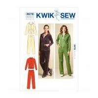 kwik sew ladies sewing pattern 3678 tracksuit jacket sweat pants