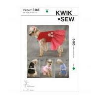 Kwik Sew Pets Easy Sewing Pattern 3465 Dog Coats & Dresses with Appliques
