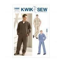 Kwik Sew Men's Sewing Pattern 3389 Workwear Cover Ups Overalls
