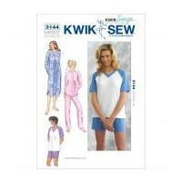 Kwik Sew Ladies Easy Sewing Pattern 3144 Pyjama Pants, Tops & Nightgown