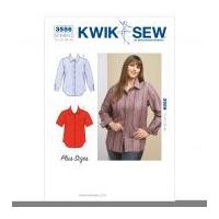 Kwik Sew Ladies Plus Size Sewing Pattern 3586 Shirts & Blouse Tops