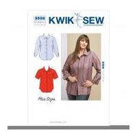 kwik sew ladies plus size sewing pattern 3586 shirts blouse tops