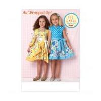 Kwik Sew Girls Ellie Mae Sewing Pattern 0199 Wrapover Dresses