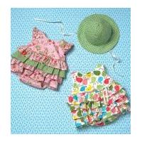 kwik sew baby sewing pattern 4094 frilly rompers hat