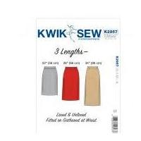 Kwik Sew Ladies Easy Sewing Pattern 2957 Straight Skirts in 3 Lengths
