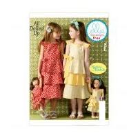 Kwik Sew Childrens Ellie Mae Sewing Pattern 0144 Girls & Dolls Made to Match Dresses