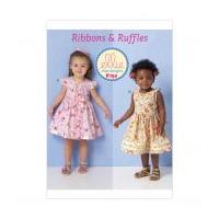 kwik sew toddlers ellie mae sewing pattern 0192 ribbons ruffles dresse ...