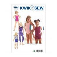 Kwik Sew Childrens Sewing Pattern 2724 Dancewear Leotards, Leggings & Shorts