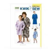 Kwik Sew Childrens Unisex Easy Learn to Sew Sewing Pattern 3329 Dressing Gowns
