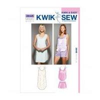 Kwik Sew Ladies Easy Sewing Pattern 3645 Sleepwear Nightgown & Pyjamas
