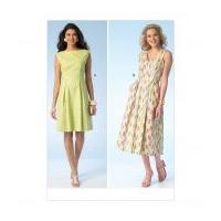 Kwik Sew Ladies Sewing Pattern 4097 Front & Back Released Tuck Dresses