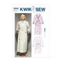 kwik sew ladies sewing pattern 3644 dressing gown robes