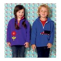 Kwik Sew Childrens Sewing Pattern 4025 Boys & Girls Tracksuit Tops with Appliques