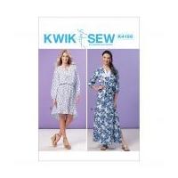 kwik sew ladies easy sewing pattern 4156 elastic waist peasant dresses ...