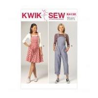 Kwik Sew Ladies Sewing Pattern 4138 Pinafore Dress & Dungarees