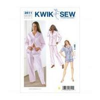 kwik sew ladies sewing pattern 2811 pyjamas tops pant shorts