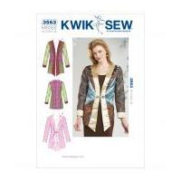 Kwik Sew Ladies Sewing Pattern 3563 Patchwork Panelled Jackets