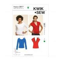 Kwik Sew Ladies Sewing Pattern 3617 Pullover Close Fitting Tops