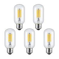 KWB 5Pcs 6W E26/E27 LED Filament Bulbs 6 COB 560 lm Warm White / Cool White(110-130V)/(220V-240V)