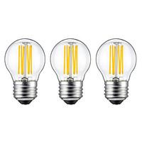 KWB 3PCS 6W E26/E27 LED Filament Bulbs G45 6 COB 560 lm Warm White (220V-240V)