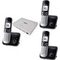 kx tg 6823 3 line pbx308 cordless phone system