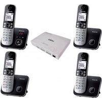 kx tg 6824 3 line pbx308 cordless phone system