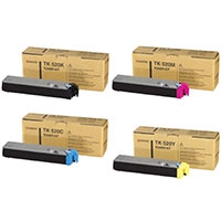 Kyocera TK-520K/C/M/Y Original Black & Colour Toner Cartridge Multipack