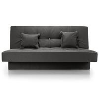 kyoto hamilton 3 seater storage sofabed nirvana dark grey with light g ...