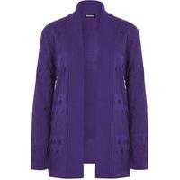 Kyla Knitted Open Cardigan - Purple