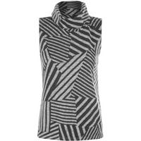 kya abstract cowl vest top grey