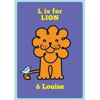 L is for Lion | Personalised Card