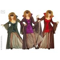 L Ladies Womens Mystic Mistress Costume Outfit for Halloween Emo Goth Fancy Dress Female UK 14-16