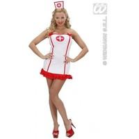 L White Ladies Womens Lycra Nurse Costume Outfit for Hospital Doctors Fancy Dress Female UK 14-16 White