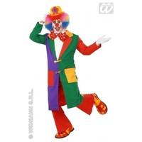 L Mens Clown Long Coat Costume Outfit for Circus Fancy Dress Male UK 42-44 Chest