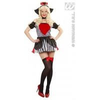 L Ladies Womens Queen of Hearts Costume Outfit for Fairytale Wonderland Fancy Dress Female UK 14-16