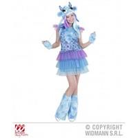 L Blue Ladies Womens Monster Girl Costume Outfit for Sci Fi Space Alien Fancy Dress Female UK 14-16 Blue