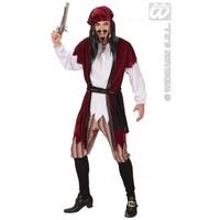 L Mens Caribbean Pirate Costume Outfit for Buccaneer Fancy Dress Male UK 42-44 Chest