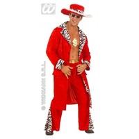 L Mens King of Pimps Costume Velvetet for 70s Sugar Daddy Fancy Dress Male UK 42-44 Chest