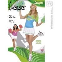 L Ladies Womens Cheerleader Costume Outfit for USA Sport Fancy Dress Female UK 14-16
