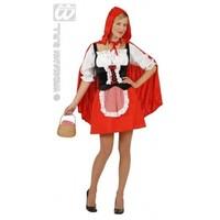 L Red Ladies Womens Capelet Costume Outfit for Red Riding Hood Fairytale Fancy Dress Female UK 14-16 Red