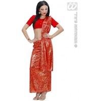 L Ladies Womens Indian Sari Costume Outfit for Asian Bollywood Maharajas Fancy Dress Female UK 14-16
