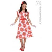 l ladies womens 50s flower dress costume outfit for rock n roll fancy  ...